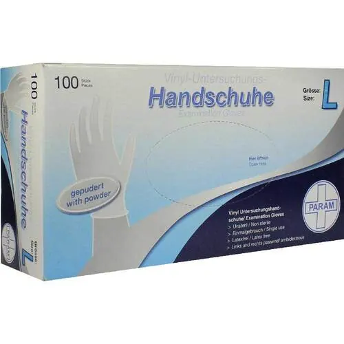 Handschuhe Einmal Vinyl gepudert L, 100 St