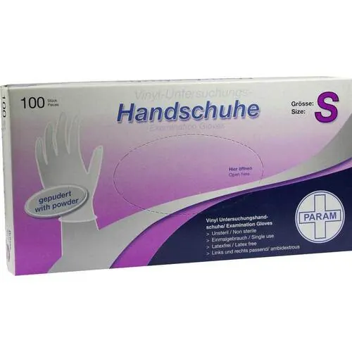 Handschuhe Einmal Vinyl gepudert S, 100 St