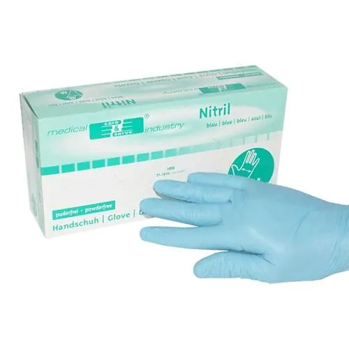 Handschuhe Nitril unsteril puderfrei Größe L blau, 100 St