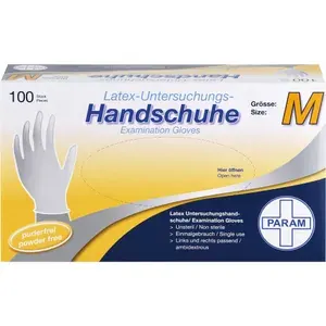 HANDSCHUHEEinmalLatexpuderfreiM100St