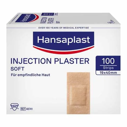 Hansaplast Soft Injektionspflaster Strips 19x40 mm, 100 St