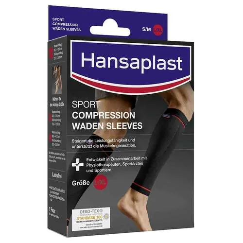 Hansaplast Sport Compression Waden-Sleeves Größe L, 2 St