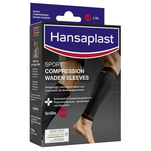 Hansaplast Sport Compression Waden-Sleeves Größe M, 2 St