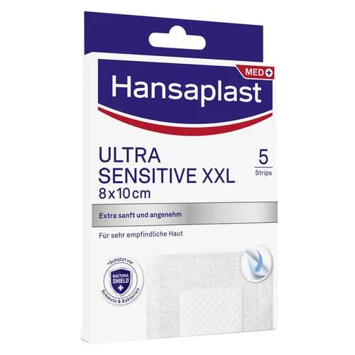 Hansaplast Ultra Sensitive Wundverband 8x10 cm Xxl, 5 St