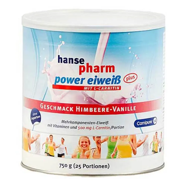 Hansepharm Power Eiweiß plus Himbeere-Vanille Pulver , 750 g