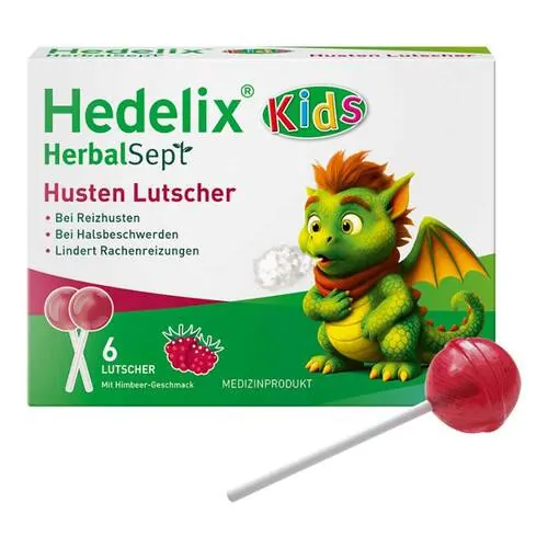 Hedelix Herbalsept Husten Lutscher Kids, 6 St