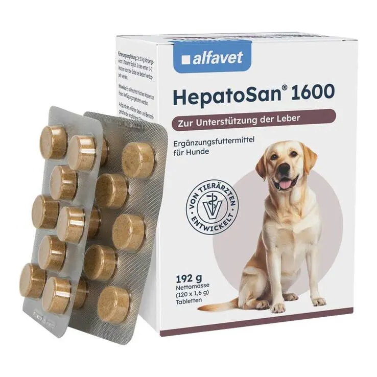 Hepatosan 1600 Tabletten Ergänzungsfuttermittel für Hunde, 120 St
