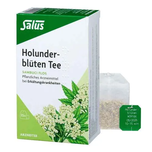 Holunderblüten Arzneitee Sambuci flos Salus Fbeutel , 15 St