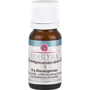 HYDRARGYRUMSULFURATUMrubrumD12Globuli10g