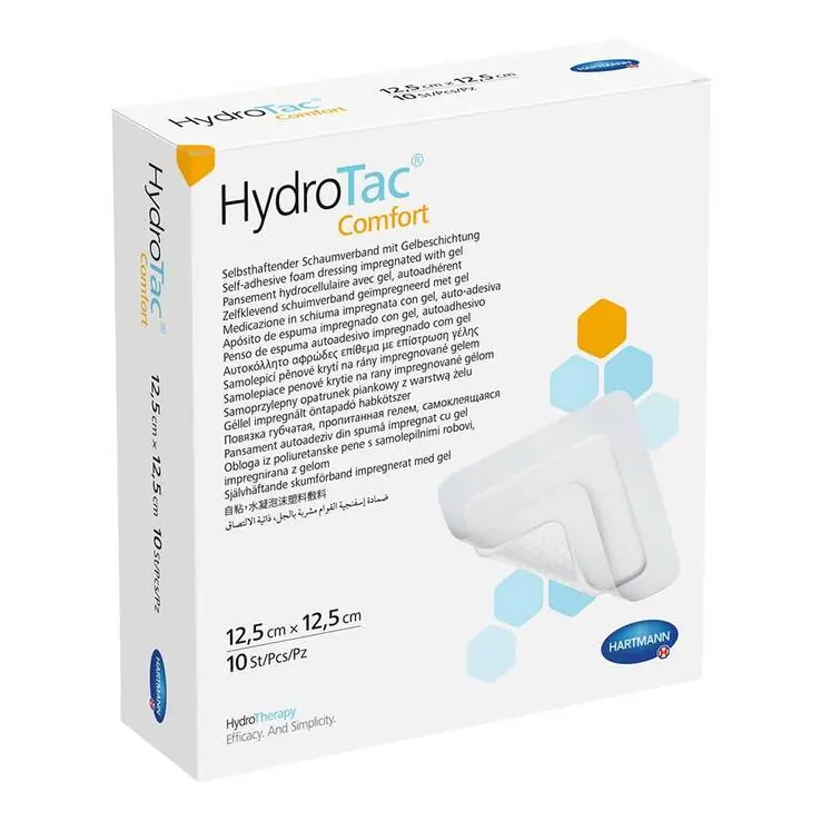 Hydrotac comfort Schaumverband 12,5x12,5 cm steril, 10 St