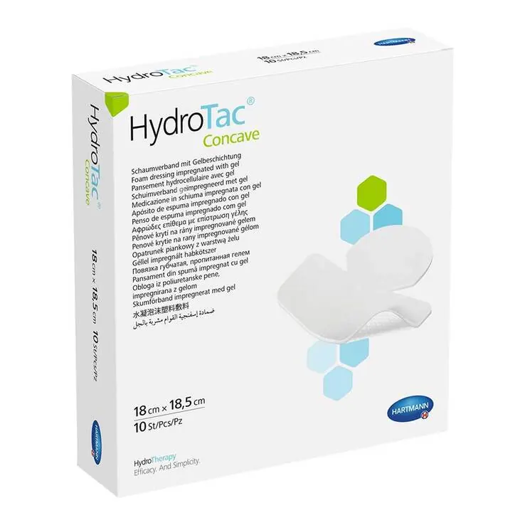 Hydrotac concave Schaumverband 18x18,5 cm, 10 St