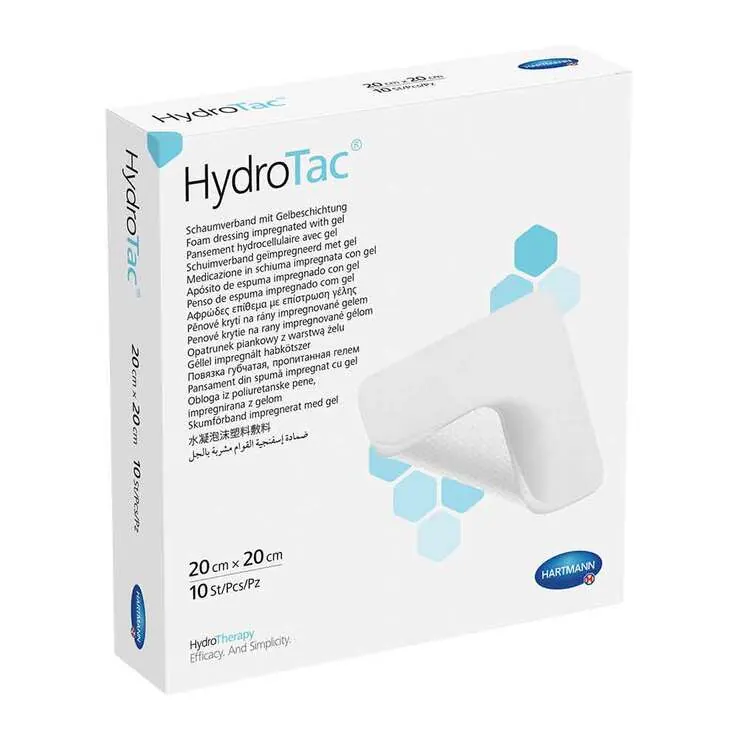 Hydrotac Schaumverband 20x20 cm steril, 10 St