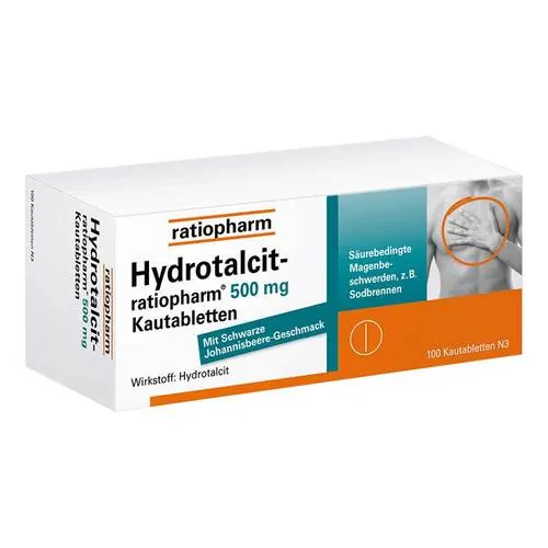 Hydrotalcit-ratiopharm 500 mg Kautabletten, 100 St