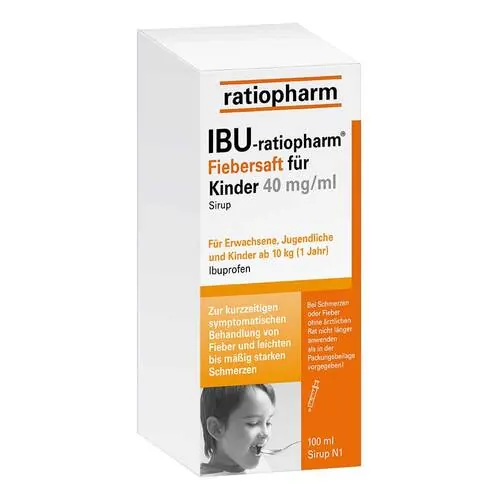Ibu-Ratiopharm Fiebersaft für Kinder 40 mg / ml, 100 ml