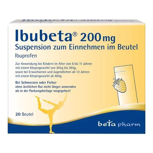 Ibubeta 200 mg Suspension zum Einnehmen im Beutel, 20 St