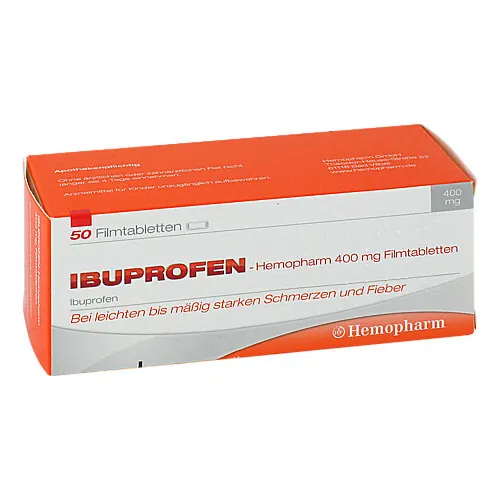 Ibuprofen Hemopharm 400 mg Filmtabletten, 50 St