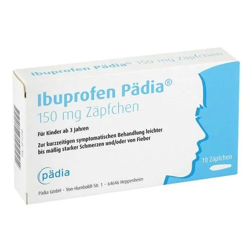 Ibuprofen Pädia 150 mg Zäpfchen, 10 St