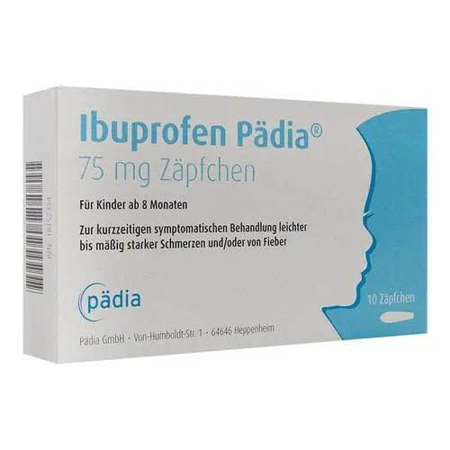 Ibuprofen Pädia 75 mg Zäpfchen, 10 St