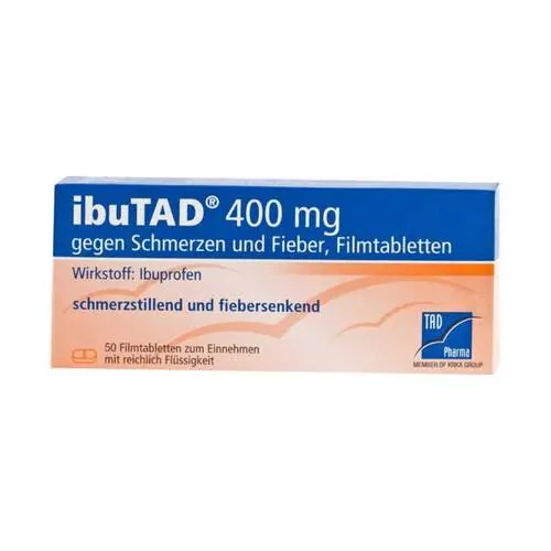 Ibutad 400 mg gegen Schmerzen und Fieber Filmtabletten , 50 St