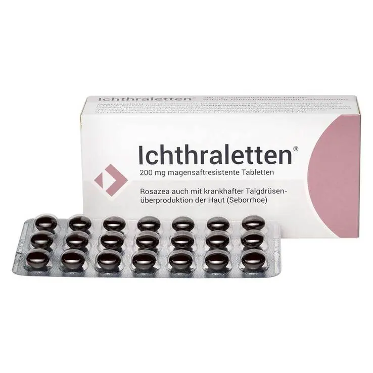 Ichthraletten® 200 mg Tabletten bei Rosazea, 168 St