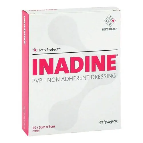 Inadine Salbengaze mit Pvp-Iod 5x5 cm, 25 St