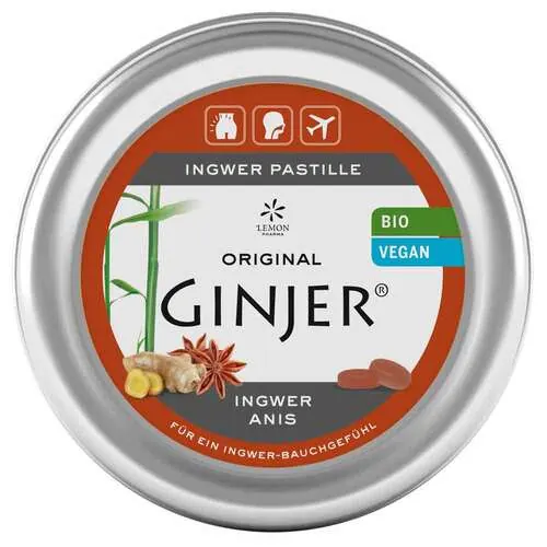 Ingwer Ginjer Pastillen Bio Anis, 40 g