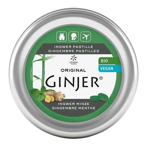 Ingwer Ginjer Pastillen Bio Minze, 40 g
