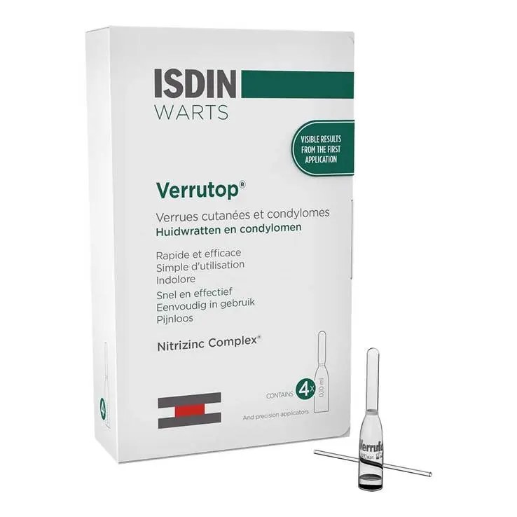 ISDIN Verrutop Warzen Ampullen, 4X0.1 ml