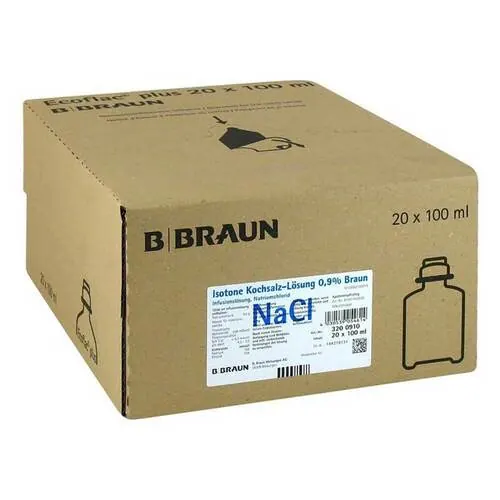Isotone Kochsalz-Lösung 0,9% Braun Ecoflac Plus, 20X100 ml