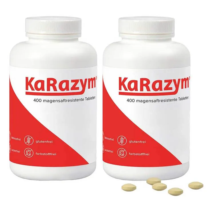 Karazym magensaftresistente Tabletten , 2x400 St
