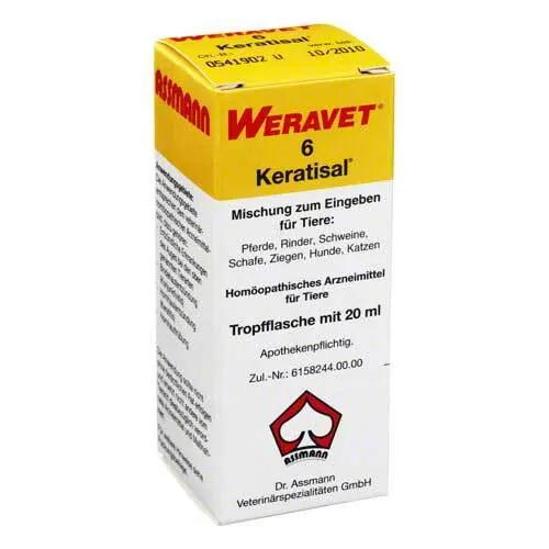 Keratisal 6 Tropfen vet. (für Tiere), 20 ml