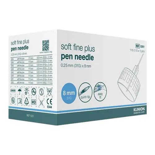 Klinion Soft fine plus Pen-Nadeln 31 G 0,25x8 mm, 110 St