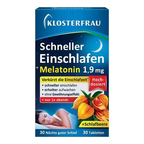 Klosterfrau Schneller Einschlafen Melatonin 1,9 mg, 30 St