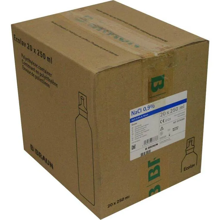 Kochsalzlösung 0,9% B.Braun SPÜLLÖSUNG Ecolav, 20X250 ml