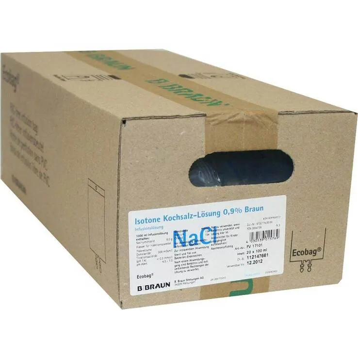 Kochsalzlösung 0,9% Braun Ecobag, 20X100 ml