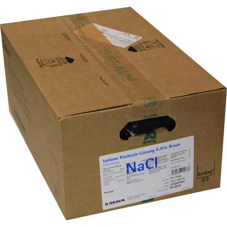 Kochsalzlösung 0,9% Braun Ecobag, 20X250 ml