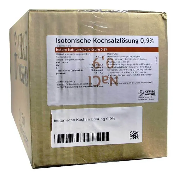 Kochsalzlösung 0,9% Glas, 20X100 ml
