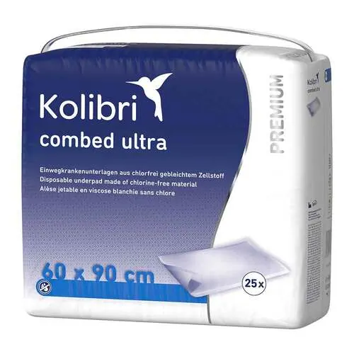 KOLIBRI combed Krankenunt.premium ultra 60x90 cm, 25 St