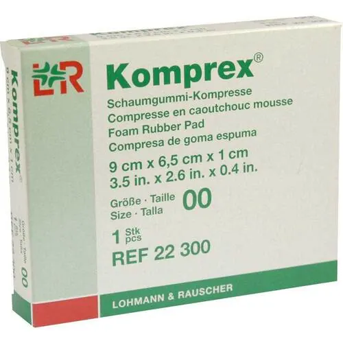 Komprex Schaumgummi Kompresse Größe 00 oval, 1 St