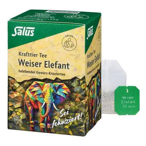 Krafttier Tee Weiser Elefant Bio Salus Filterbeutel , 15 St