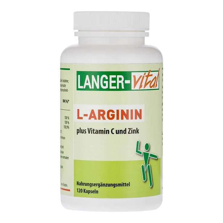 L-Arginin Kapseln plus Vitamin C und Zink, 120 St