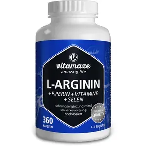 L-ARGININ750mghochd.+Piperin+VitamineKapseln360Stück