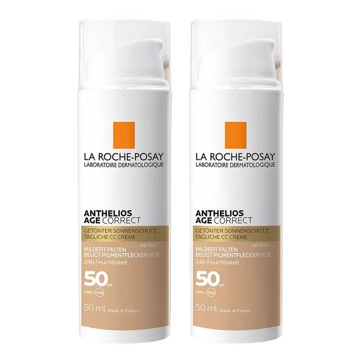La Roche Posay Anthelios Age Correct getönte Creme LSF 50, 2x50 ml