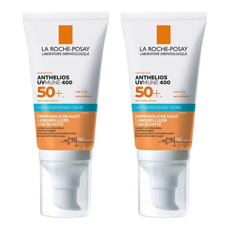 La Roche Posay Anthelios hydratisierende Creme getönt LSF 50 +, 2x50 ml