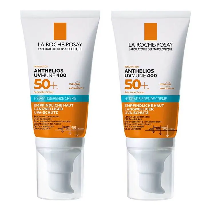 La Roche Posay Anthelios hydratisierende Creme UVmune LSF 50 +, 2x50 ml