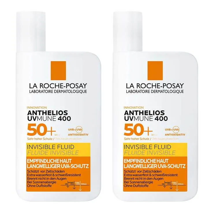 La Roche Posay Anthelios Invisible Fluid UVMune 400 LSF50+, 2x50 ml