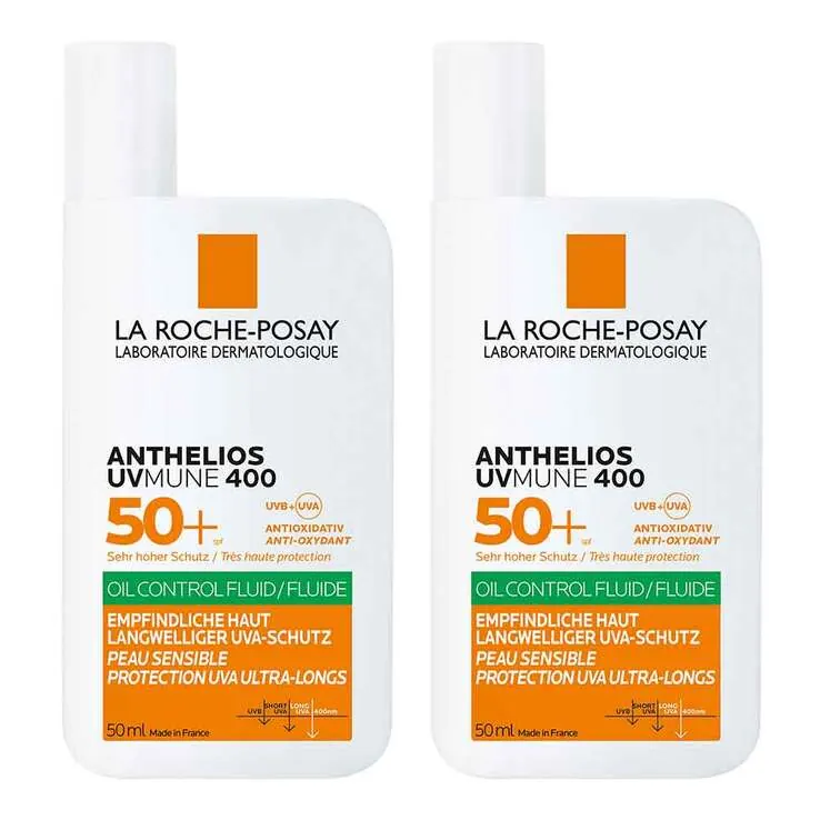 La Roche Posay Anthelios Oil Control Fluid Uvmune 400, 2x50 ml