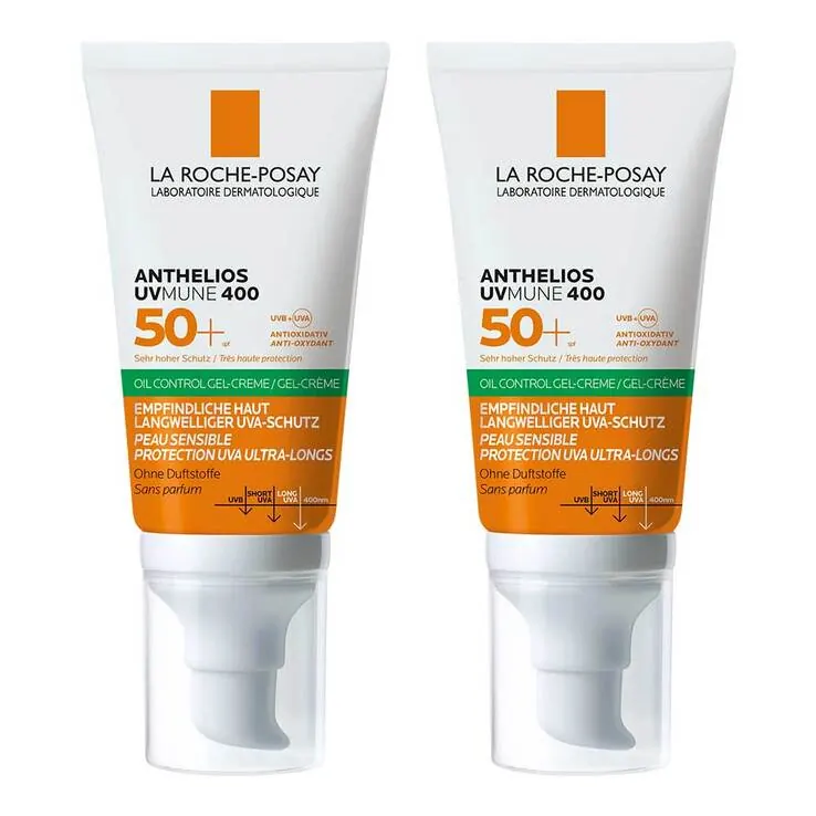 La Roche Posay Anthelios Oil Control Gel-Creme UVMune 400, 2x50 ml