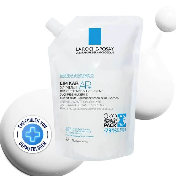 La Roche-Posay Lipikar Syndet AP+ Reinigungs-Cremegel, 400 ml
