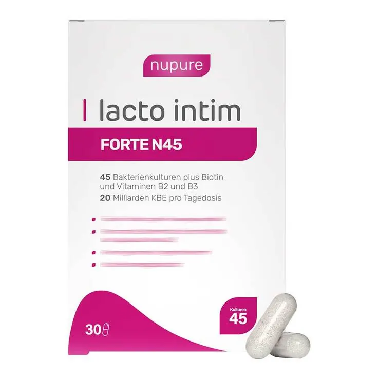 Lacto Intim Forte N45 + Biotin+Vitamin B2 & B3 Kapseln , 30 St